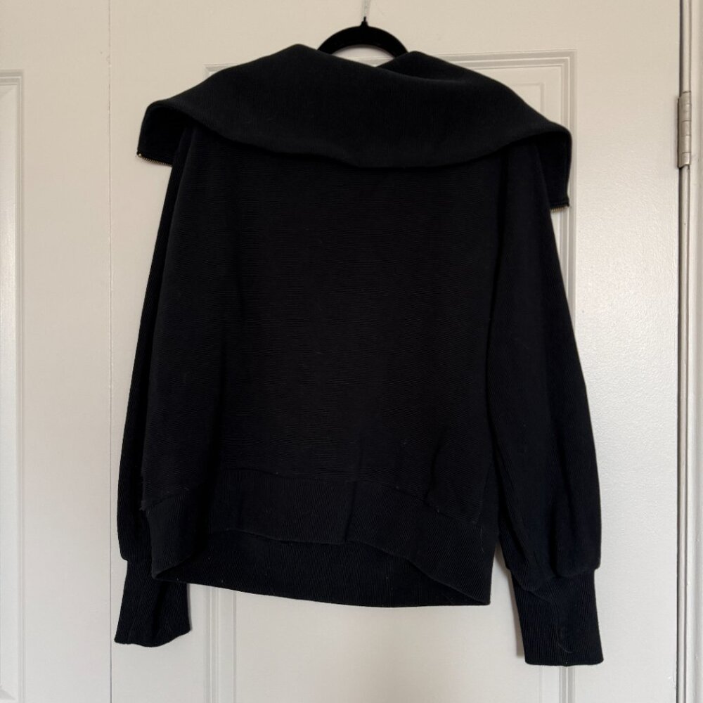 Varley Vine Pullover Ribbed Half Zip Sweater Blac… - image 4